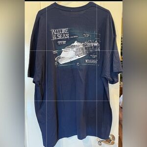 Royal Carribean ALLURE OF THE SEAS navy blue short sleeve tshirt 2XL NWT